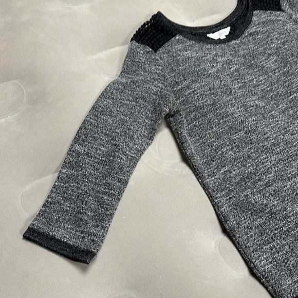 Charming Charlie grey with black pullover sweater, Cotton lace trim, size M - Picture 7 of 10